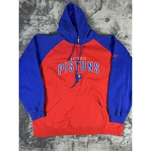 Vintage Y2K Detroit‎ Pistons NBA Reebok Color block Hoodie Men’s XL